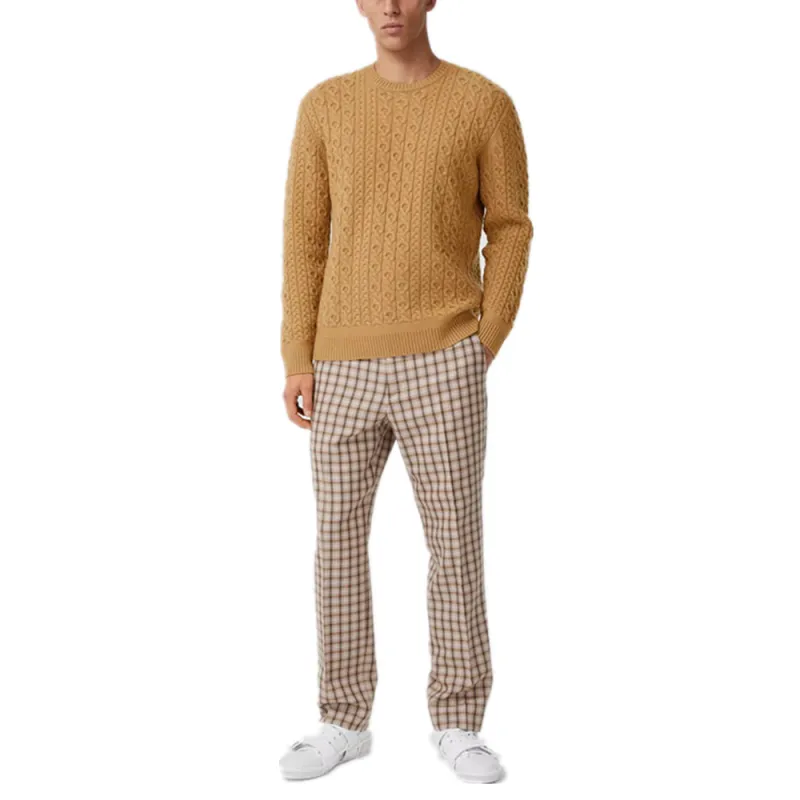 Burberry Cashmere Sweaters Men Yellow-3