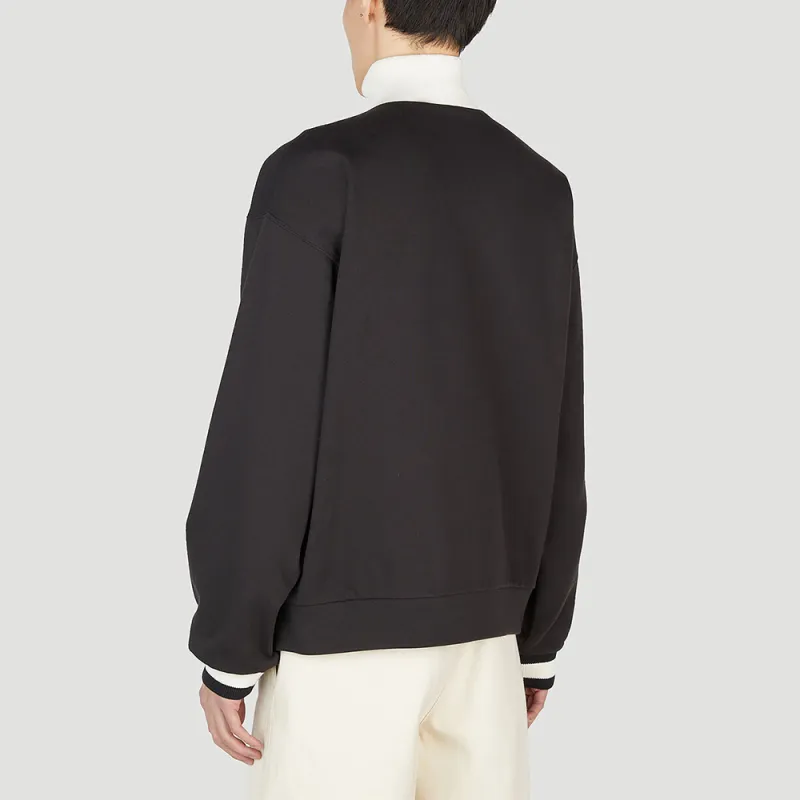 GUCCI Gg Logo Quarter Zip Sweatshirt-3