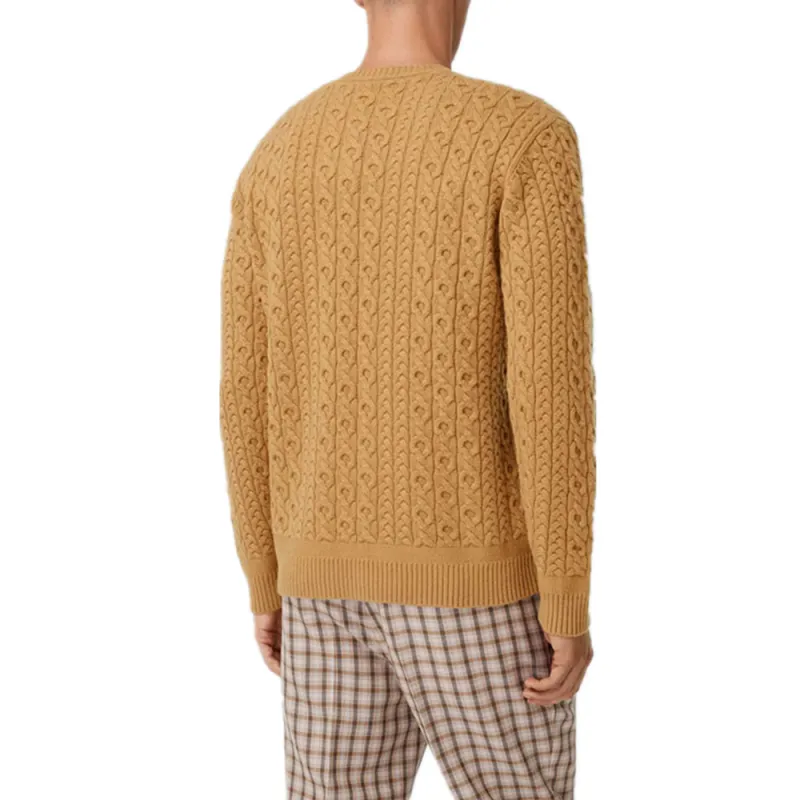 Burberry Cashmere Sweaters Men Yellow-2