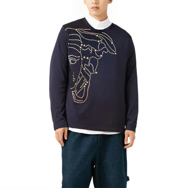VERSACE Sweater Men's Dark Blue-3