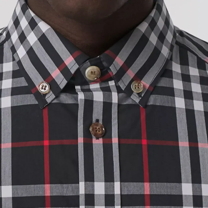 Burberry Shirts Men Black-4