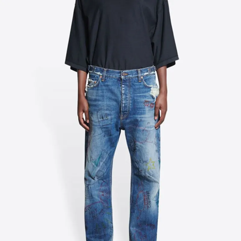 Balenciaga SS22 Denim Trousers Men's Blue-5