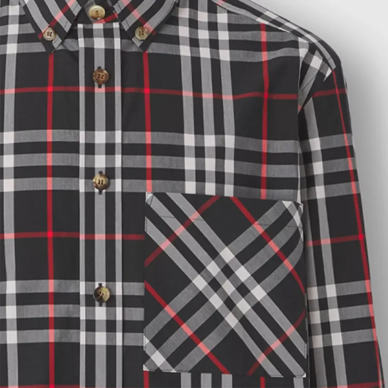 Burberry Shirts Men Black-3