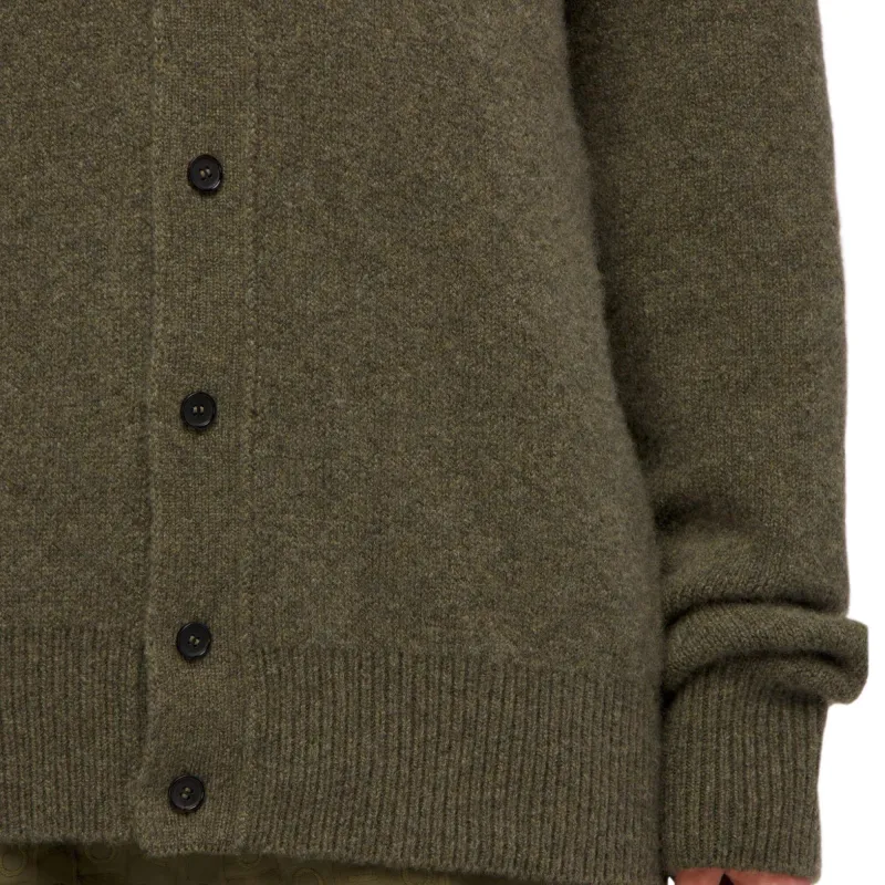 FERRAGAMO Cashmere Sweater Men's Olive Green-6