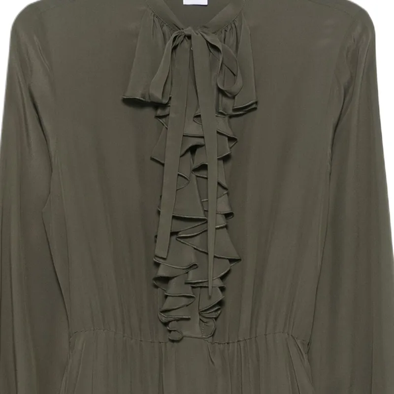 ASPESI Crepe De Chine Maxi Dress-2