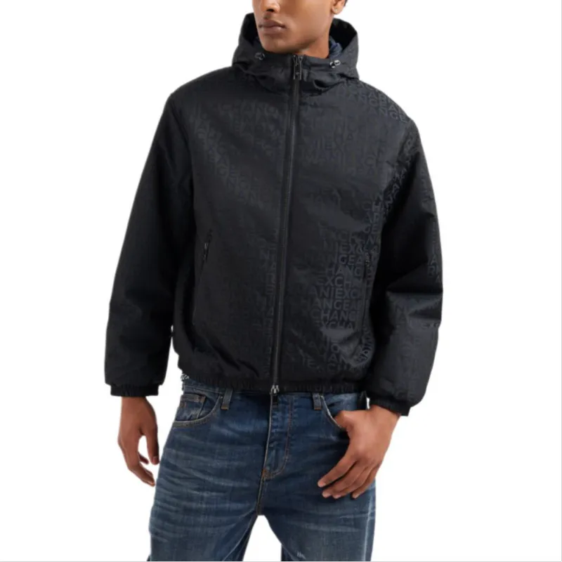 EMPORIO ARMANI FW24 Puffer Jacket Men's Navy Blue-3