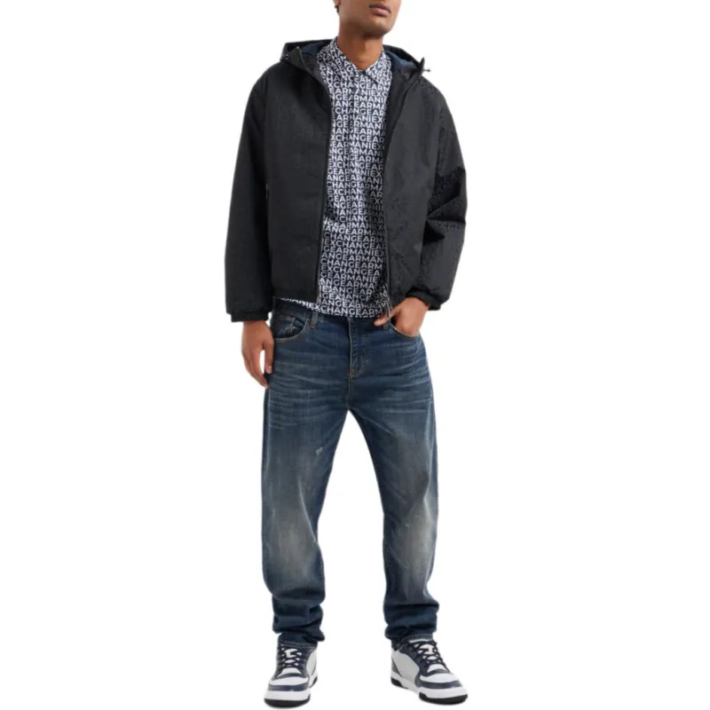 EMPORIO ARMANI FW24 Puffer Jacket Men's Navy Blue-5