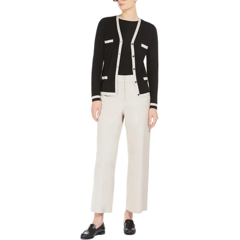 'S MAX MARA Egidio Crewneck Knitted T Shirt-3