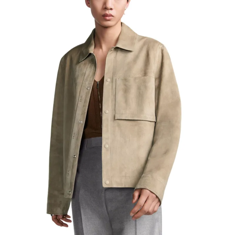 DIOR Leather Jacket Women's Beige-3