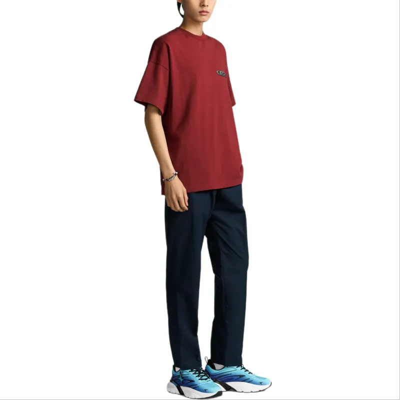 DIOR T Shirts Men Burgundy-4
