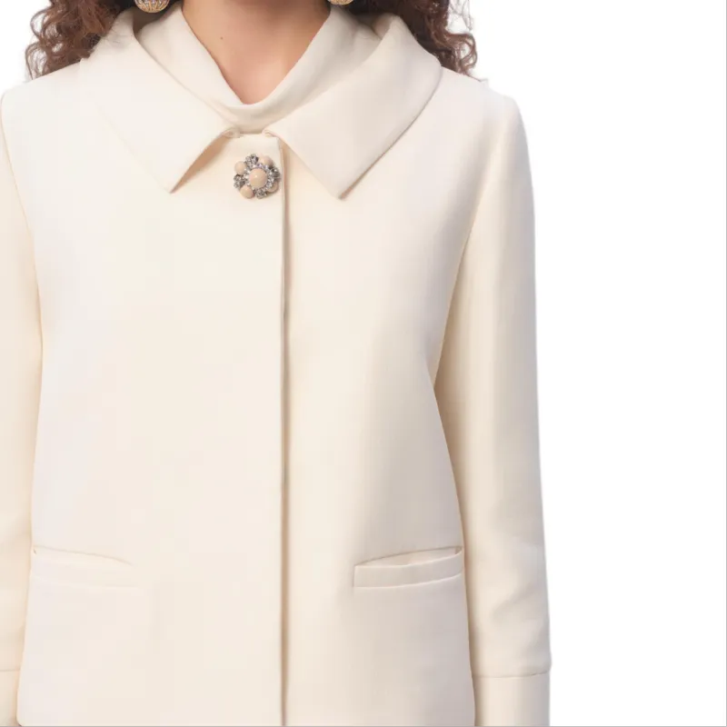 Valentino Bead Embellished Straight Hem Jacket-6