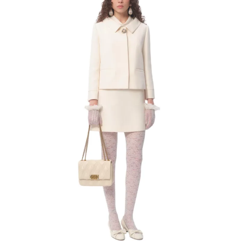 Valentino Bead Embellished Straight Hem Jacket-4
