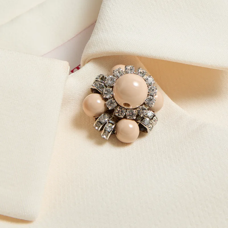 Valentino Bead Embellished Straight Hem Jacket-8