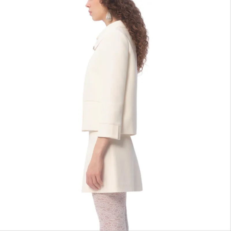 Valentino Bead Embellished Straight Hem Jacket-3