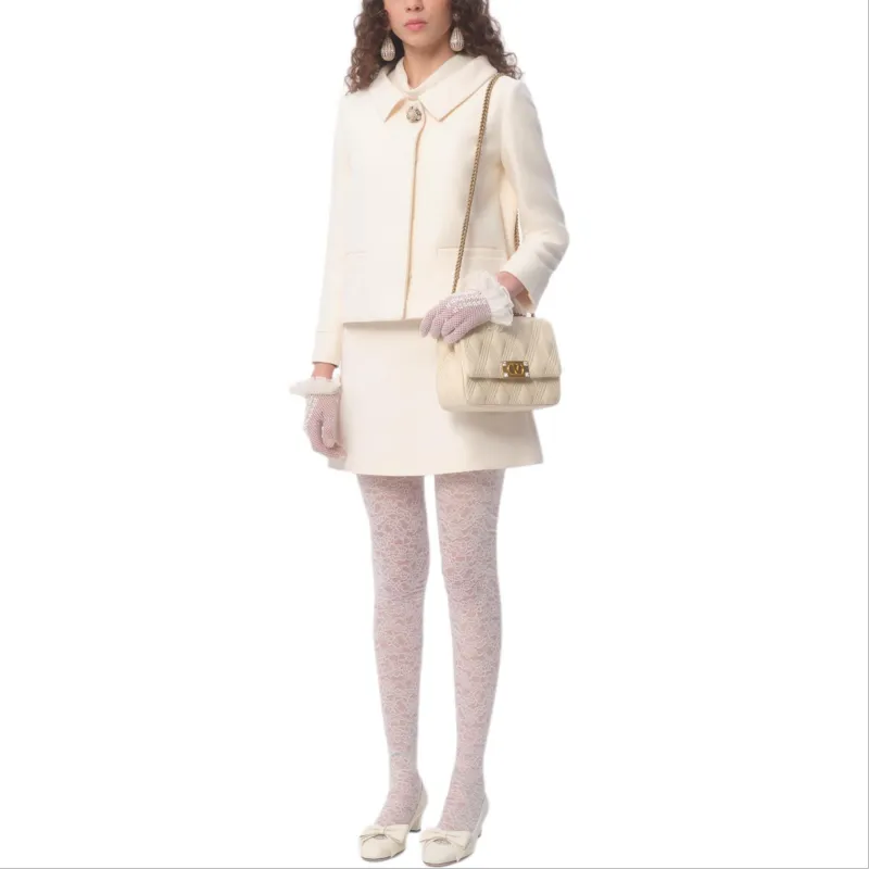 Valentino Button Embellished A Line Mini Skirt-4