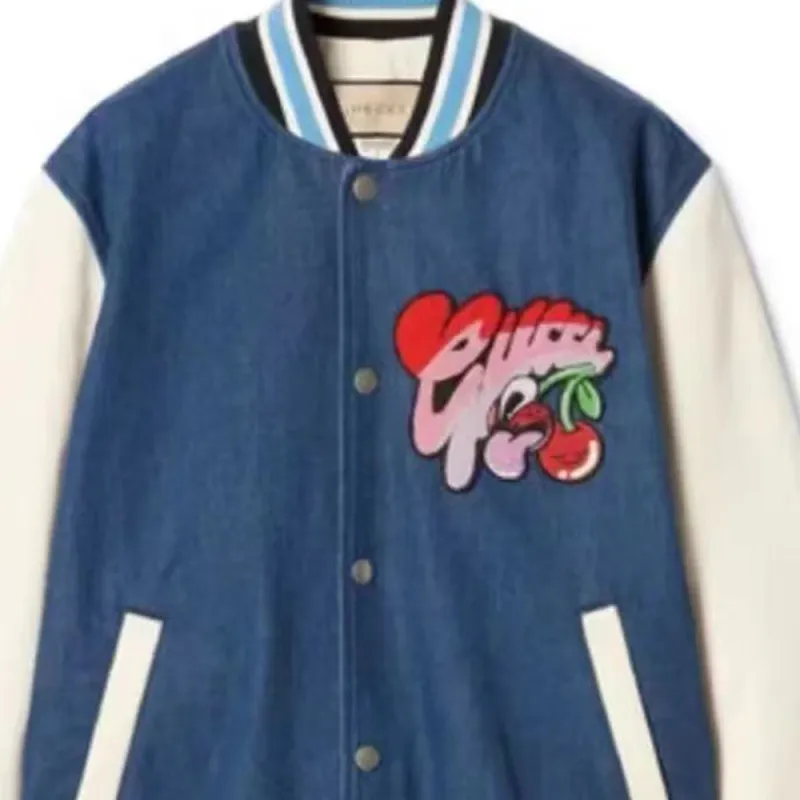 GUCCI FW23 Baseball Jacket Unisex Blue-1