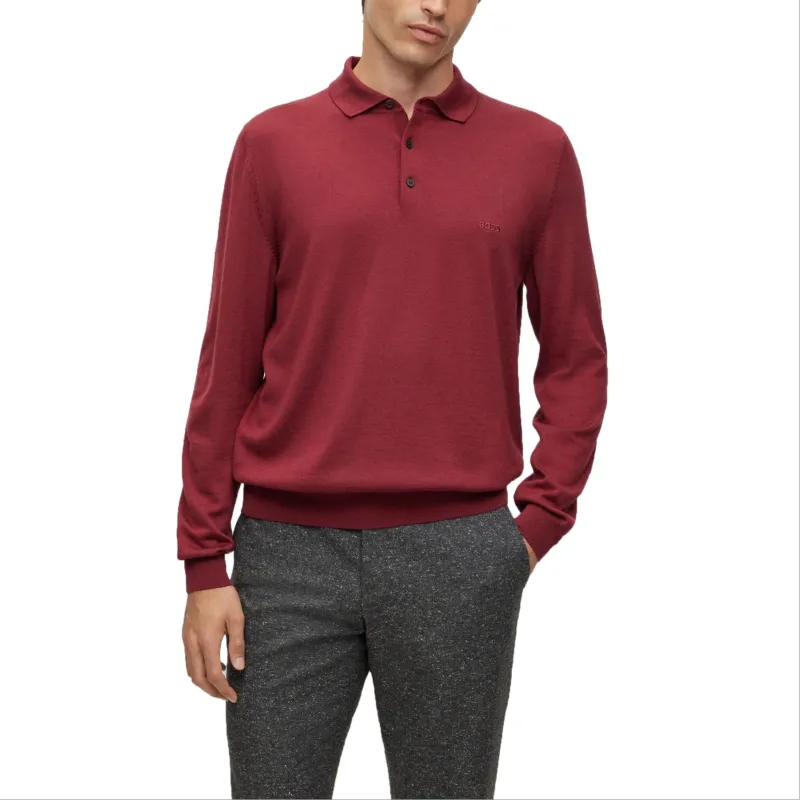 HUGO BOSS Polo Shirt Men's Deep Red-1