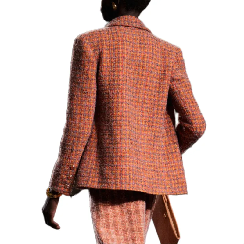 CHANEL FW24 Business Suits Coats Women's Pink-2