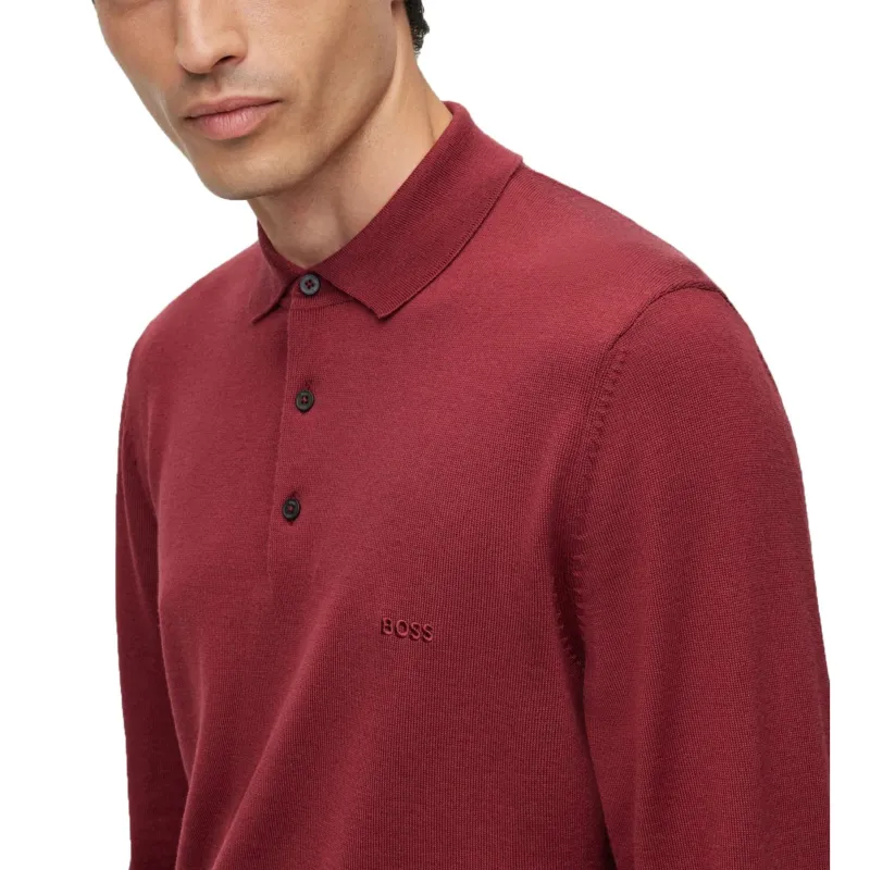 HUGO BOSS Polo Shirt Men's Deep Red-2