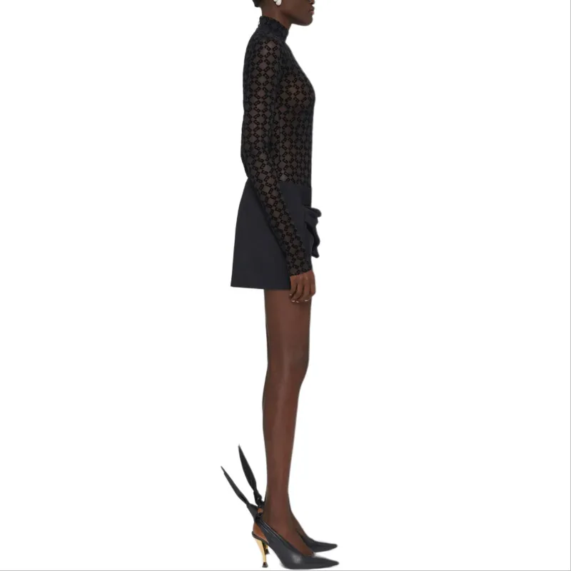 Givenchy Mid Rise Draped Mini Skirt-3