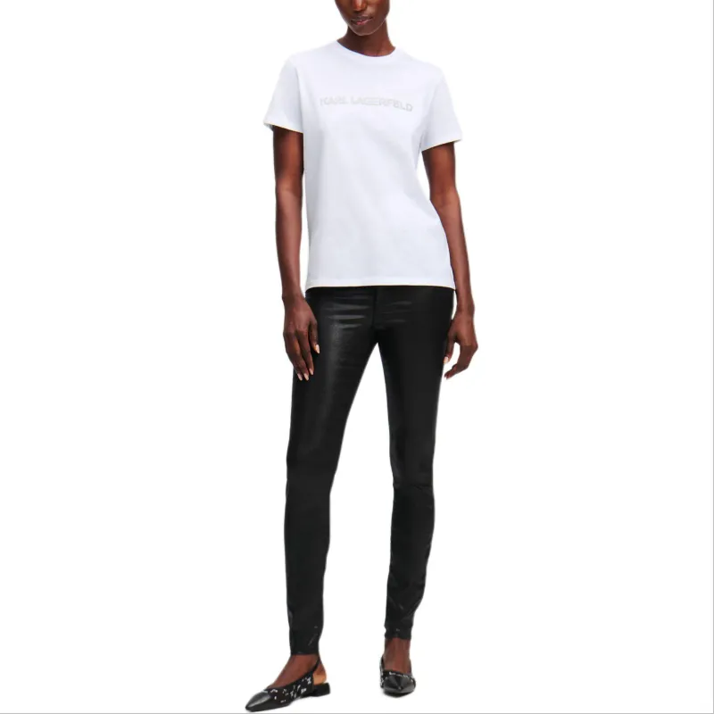 Karl Lagerfeld Glitter Appliqué Logo T shirt-1
