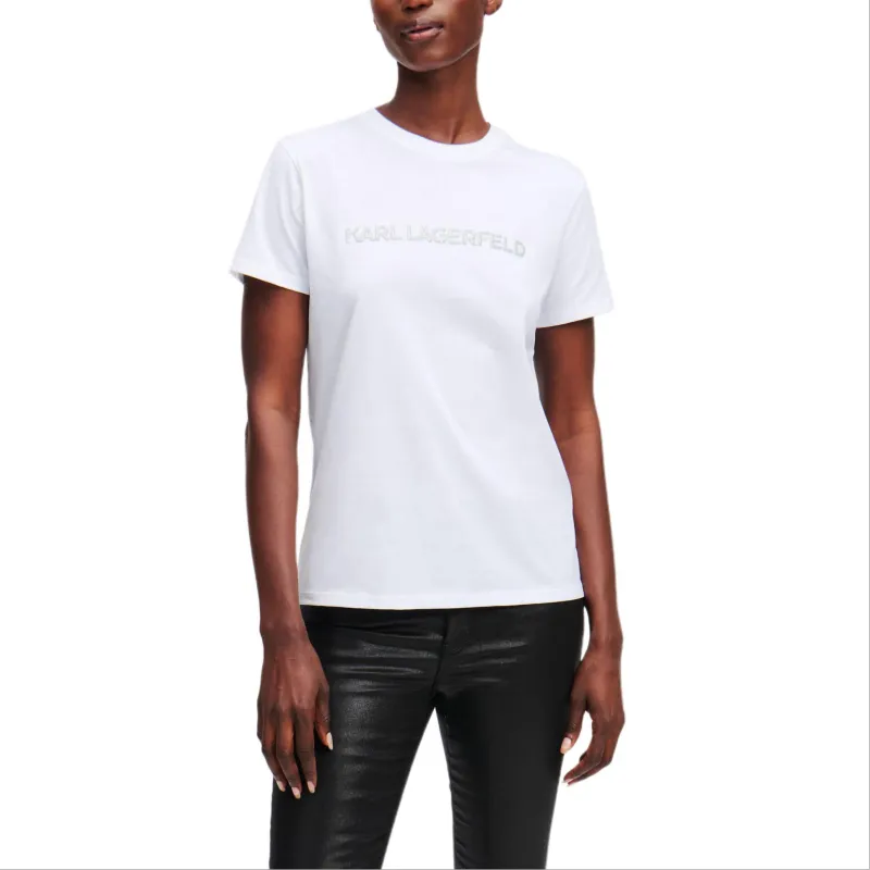 Karl Lagerfeld Glitter Appliqué Logo T shirt-2