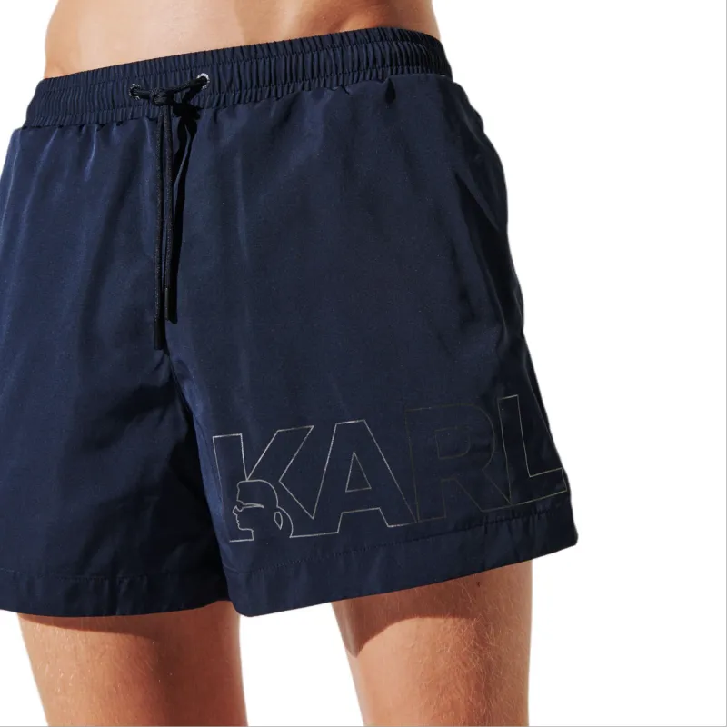 KARL LAGERFELD / Karl Lagerfeld Jeans Logo Swim Shorts-4