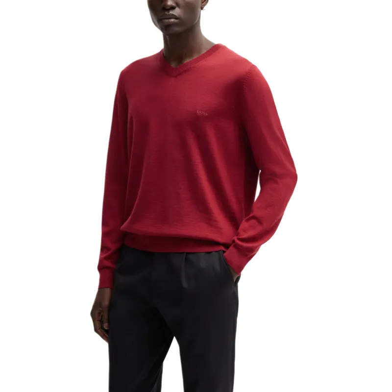 HUGO BOSS HUGO BOSS Logo Embroidered Knit Jumper-1