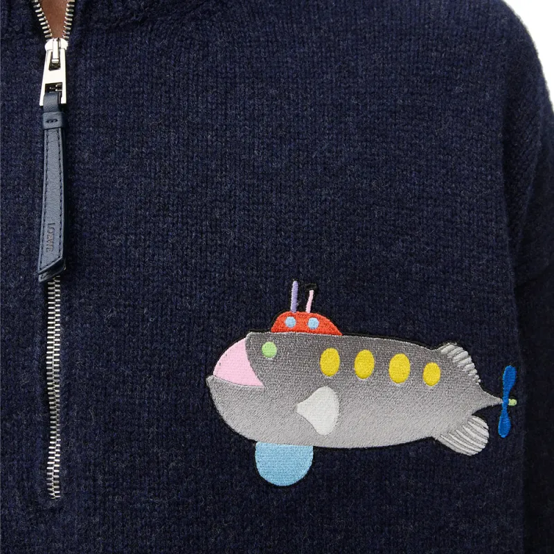 LOEWE x Suna Fujita SS25 Sweater Men's Dark Blue-4