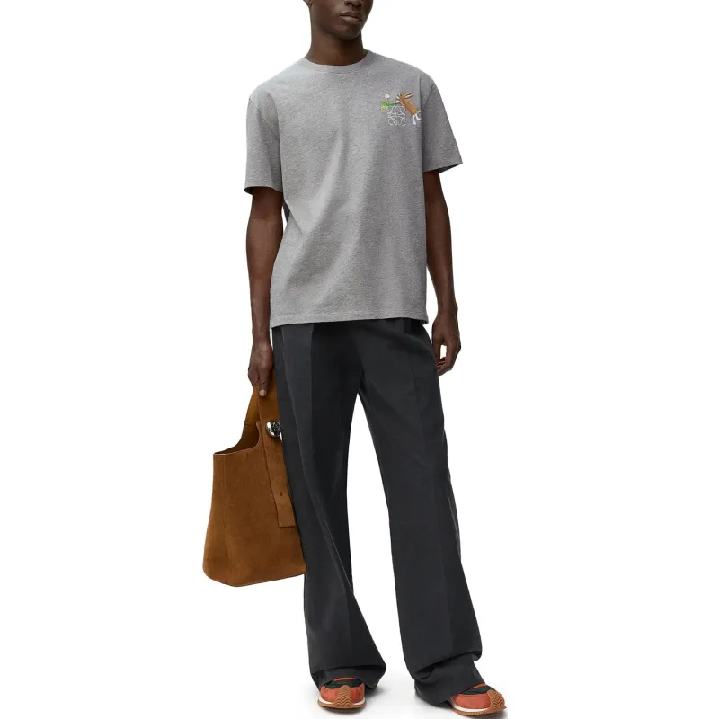 LOEWE x Suna Fujita SS25 T-Shirt Men's Gray-1