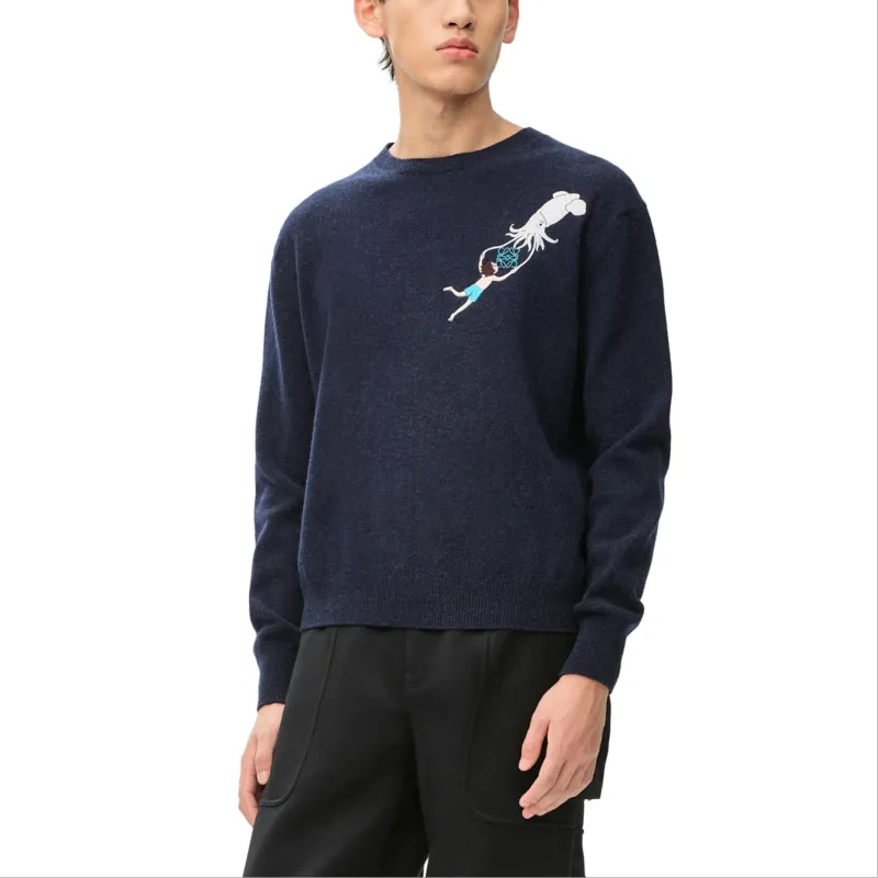 LOEWE x Suna Fujita SS25 Sweater Men's Dark Blue-1