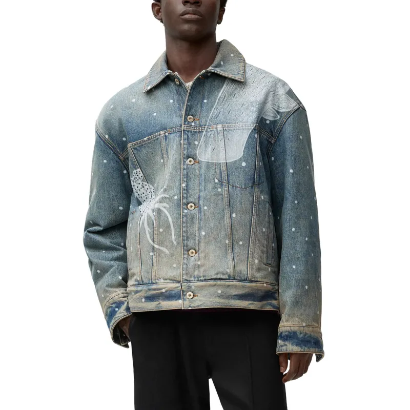 LOEWE Button-Up Denim Jacket-3