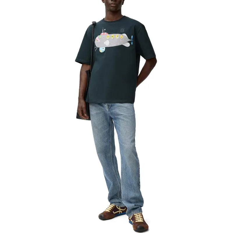 LOEWE x Suna Fujita SS25 T Shirt Men's Dark Green-1