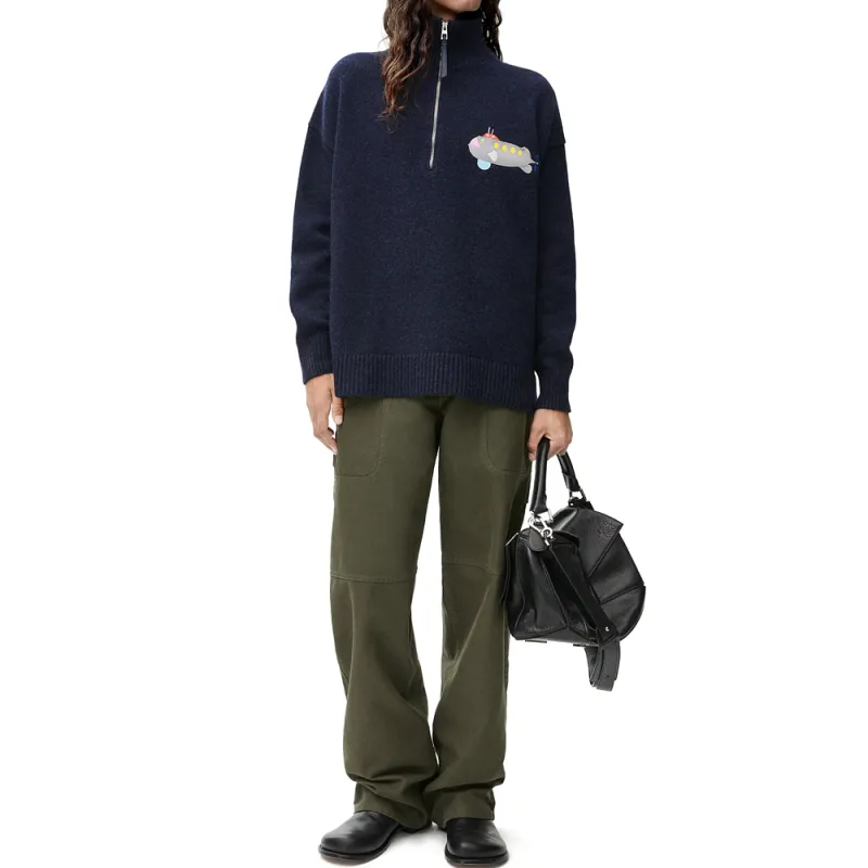LOEWE x Suna Fujita SS25 Sweater Men's Dark Blue-1