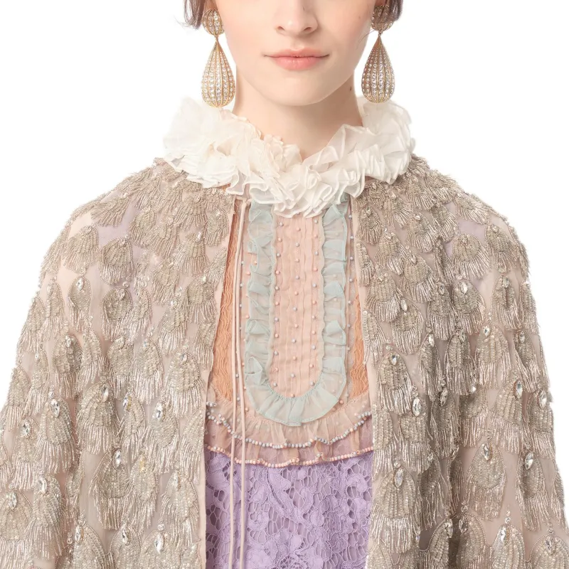Valentino FW24 Long Sleeved Dresses Women's Purple-9