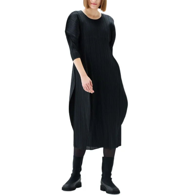 PLEATS PLEASE ISSEY MIYAKE FW24 Long-Sleeved Dresses Women's Black-2