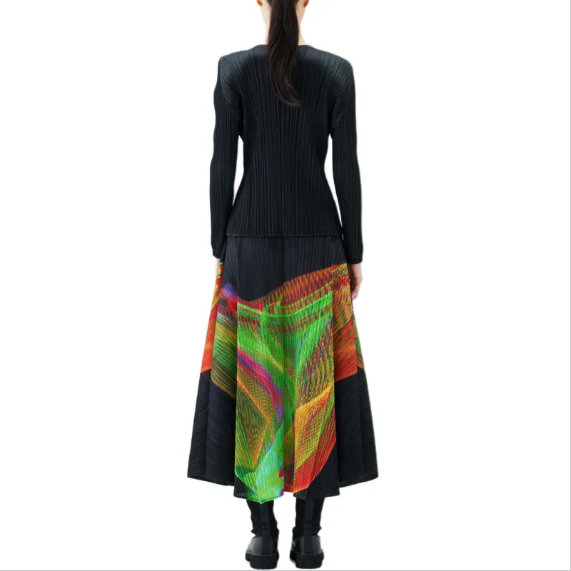 PLEATS PLEASE ISSEY MIYAKE Spectrum Midi Skirt-5