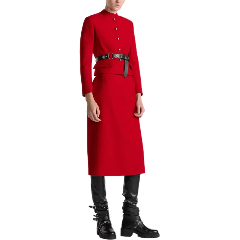 DIOR FW24 Jackets Coats Women's Red-3
