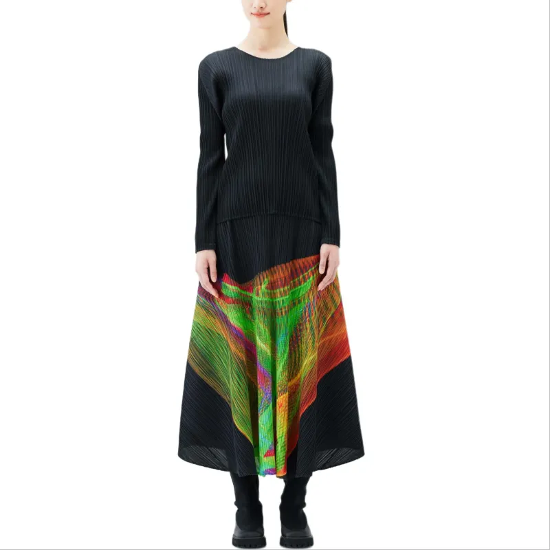 PLEATS PLEASE ISSEY MIYAKE Spectrum Midi Skirt-3
