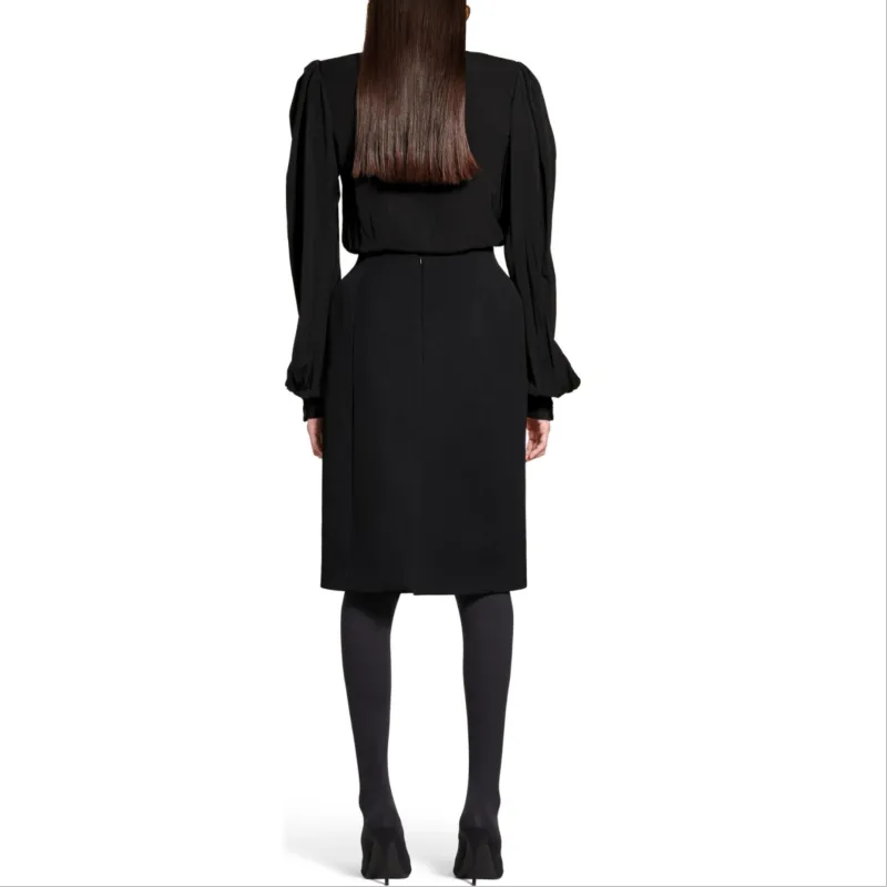 Balenciaga Bow Detailed Long Sleeve Shirt-4