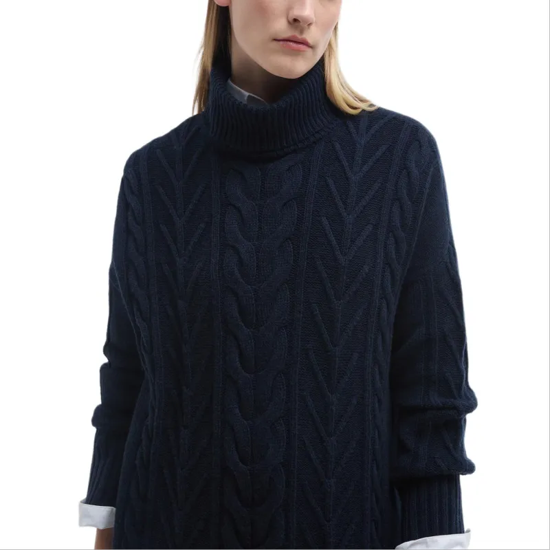 BARBOUR FW24 Long-Sleeved Dresses Women's Marine Blue-4