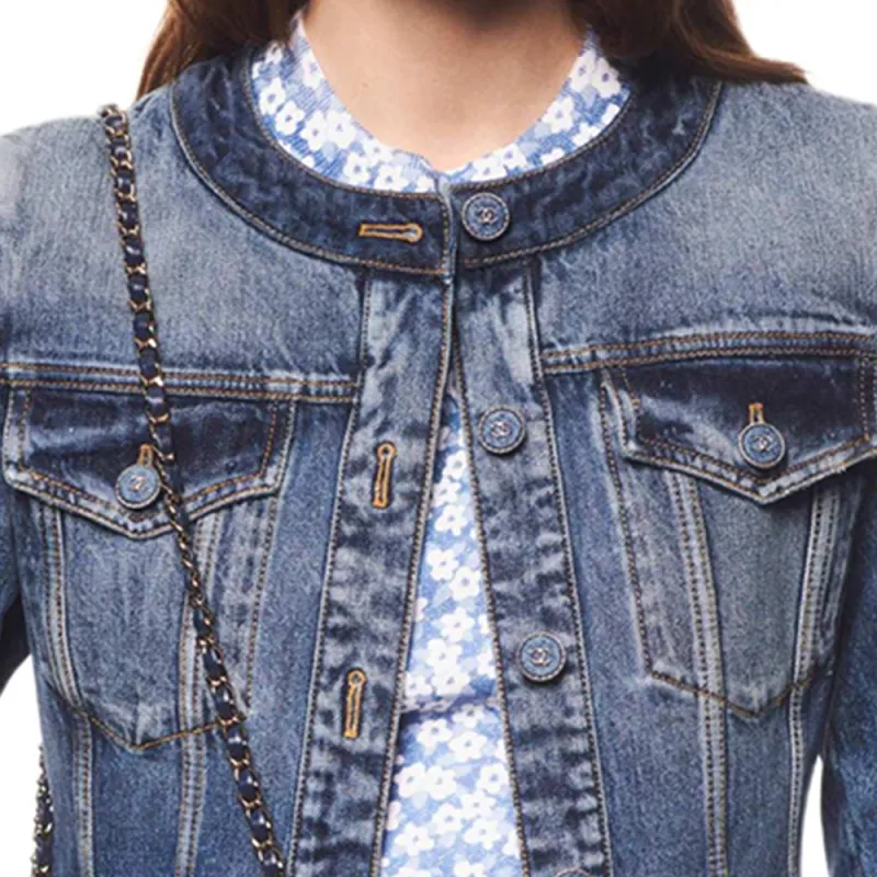 CHANEL FW24 Denim Jacket Women's Blue-2