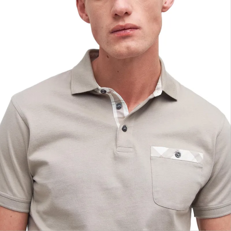 BARBOUR Hirstly FW24 Polo Shirt Men's Gray-4