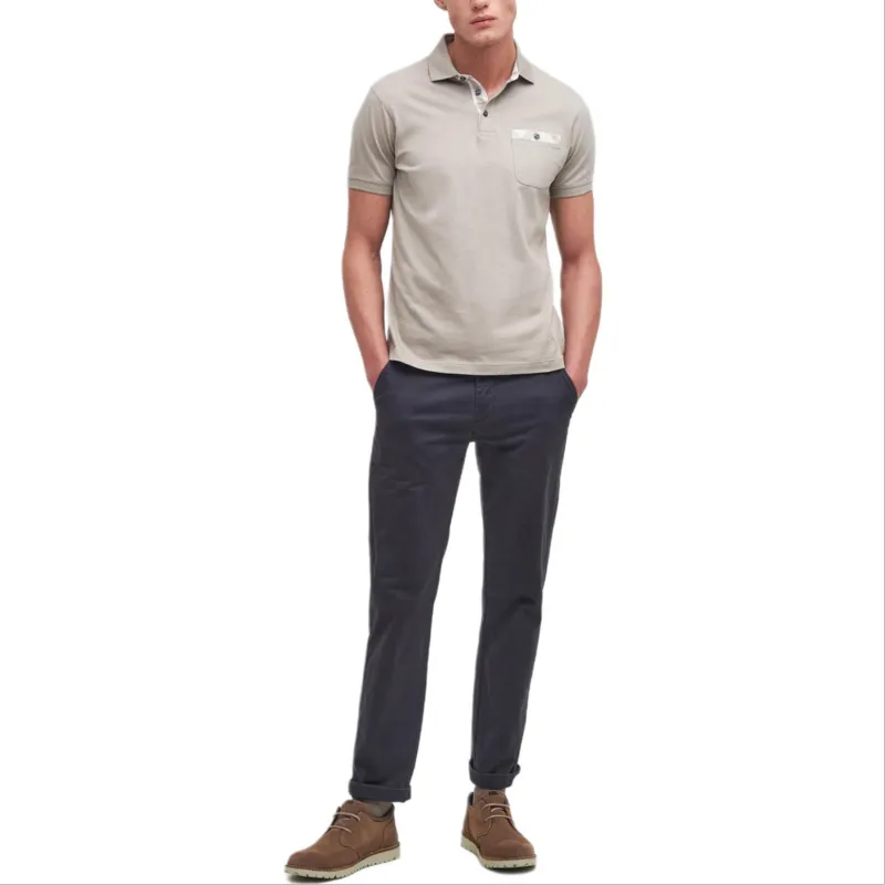 BARBOUR Hirstly FW24 Polo Shirt Men's Gray-1