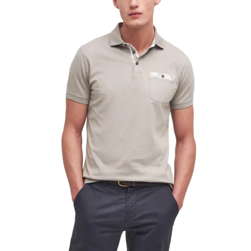 BARBOUR Hirstly FW24 Polo Shirt Men's Gray-2