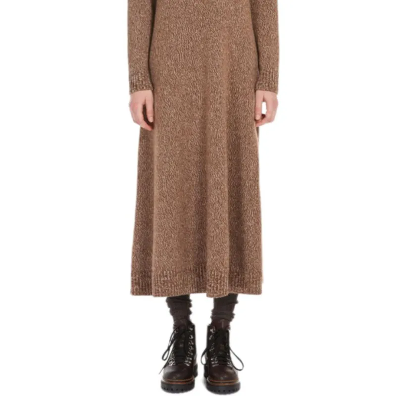 WEEKEND MaxMara Dionne Long-Sleeved Dresses Women's Light Brown-4