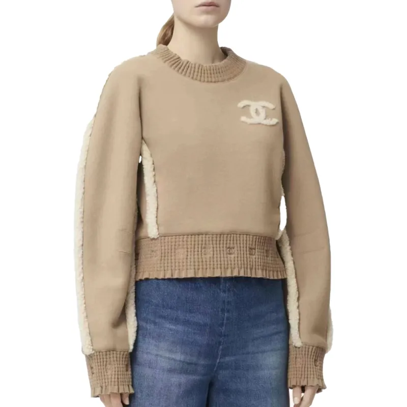 CHANEL 24 Fall And Winter Sweatshirt Women's Khaki-1