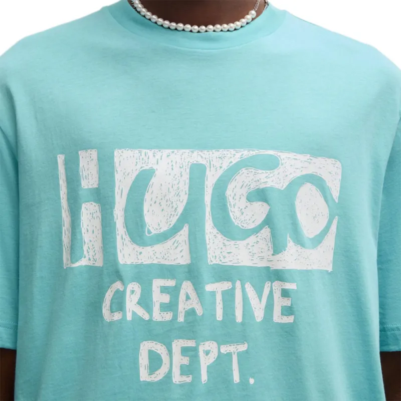HUGO BOSS FW24 T Shirt Men's Light Blue-4