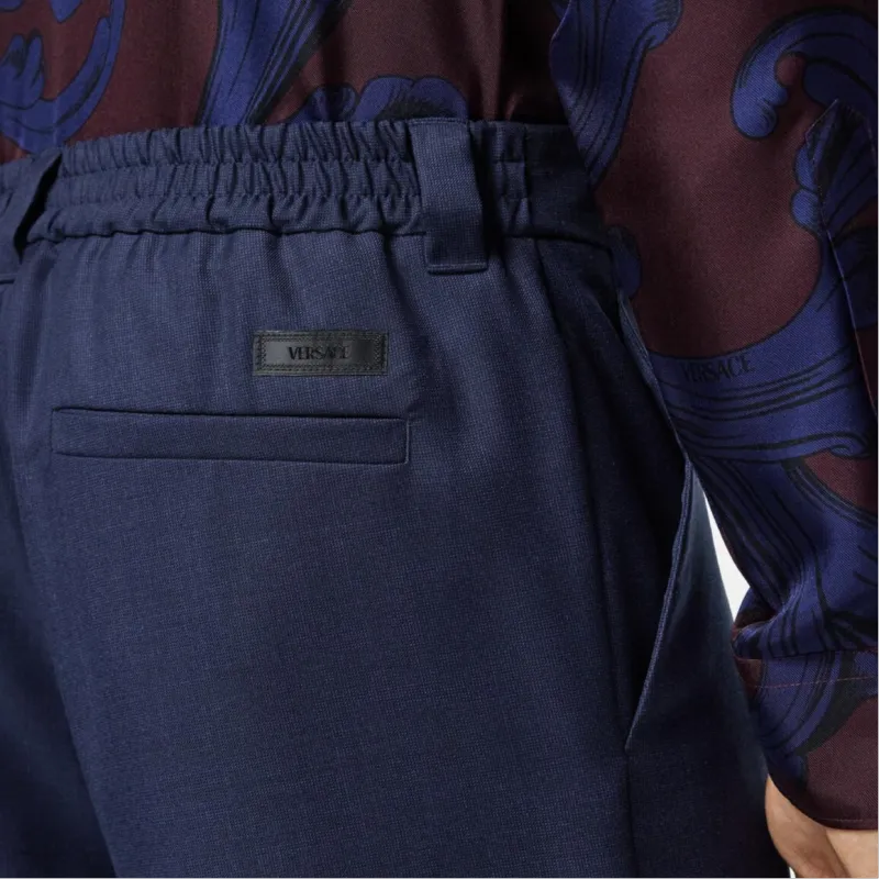 VERSACE Pleated Tailored Trousers-4