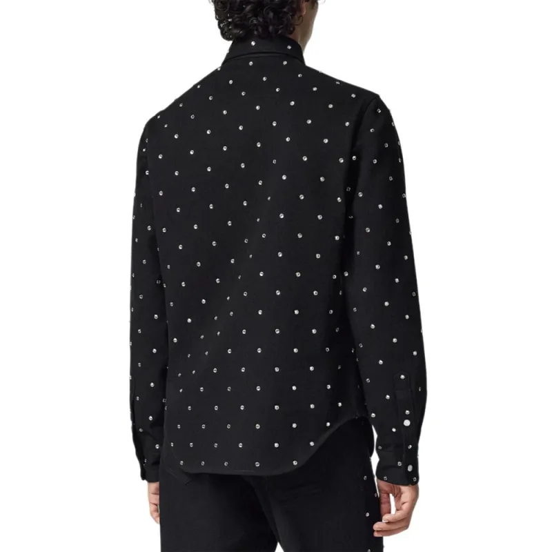 VERSACE Embellished Denim Shirt-3